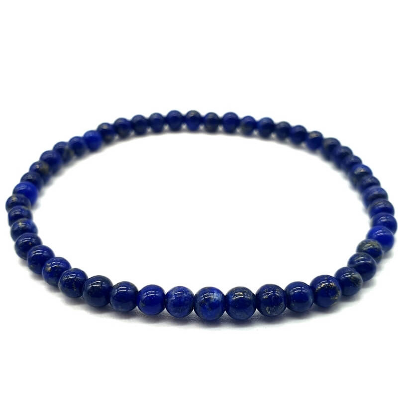 Bracelet Lapis Lazuli 'A' Naturel perles 4mm